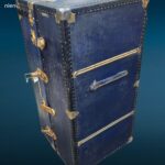 Antico baule da viaggio Martinenghi originale in buone condizioni con chiave