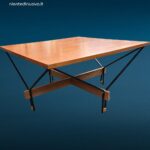 41494.jpg Tavolino vintage ISA anni '50 in ferro e noce, design italiano originale