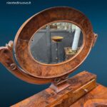 Tavolino toeletta 800 con specchio originale e cassetti puliti