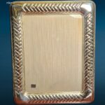 Cornice portaritratto 24x30 in argento 925 con retro in velluto grigio