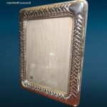 Cornice portaritratto 24x30 in argento 925 con retro in velluto grigio