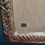 Cornice portaritratto 24x30 in argento 925 con retro in velluto grigio