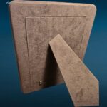 Cornice portaritratto 24x30 in argento 925 con retro in velluto grigio