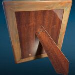 Cornice portaritratto 29x34 in argento 925 con angoli lavorati e retro in legno