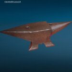 Vecchia incudine da 60 kg doppio corno in ghisa, stabile e ben conservata