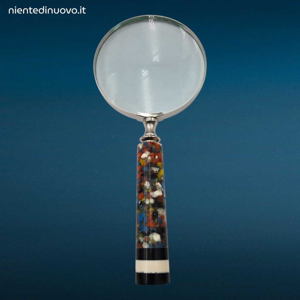 Lente ingrandimento diametro 10cm con manico decorato assortito