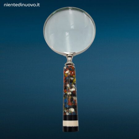Lente ingrandimento diametro 10cm con manico decorato assortito