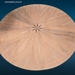 40423_1.jpg Tavolo rotondo antico in noce con intarsio a stella e cassetti, restaurato