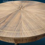 40423_6.jpg Tavolo rotondo antico in noce con intarsio a stella e cassetti, restaurato