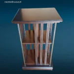 libreria girevole vintage in legno massello ben conservata