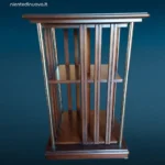 libreria girevole vintage in legno massello ben conservata