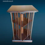 libreria girevole vintage in legno massello ben conservata