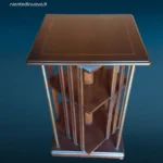 libreria girevole vintage in legno massello ben conservata