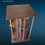 libreria girevole vintage in legno massello ben conservata