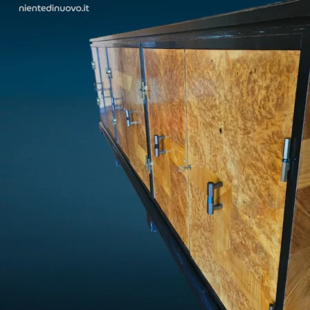 credenza sideboard Mario Labò anni 30 in radica di noce e acero chiaro
