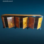 41505_6 credenza sideboard Mario Labò anni 30 in radica di noce e acero chiaro