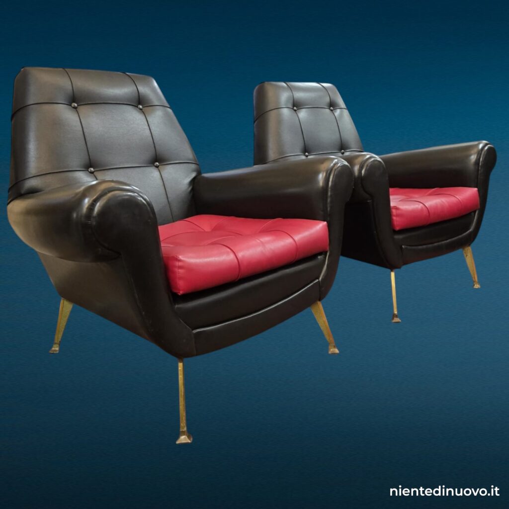 coppia poltrone vintage Gigi Radice