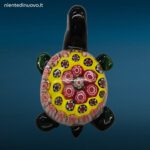 04329_4.jpg Tartaruga marina in vetro soffiato colorato con murrine decorative