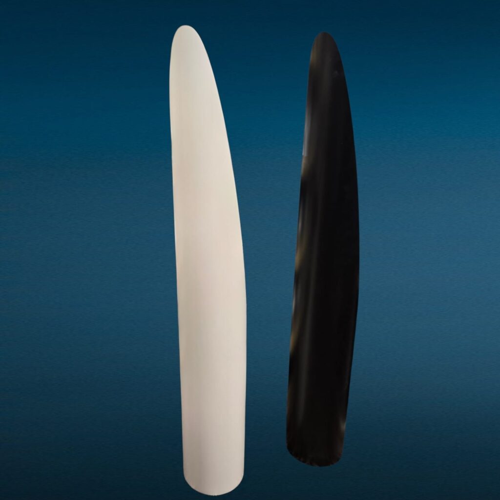 Specchio da terra ad unghia Lipstick anni 70 colore nero o beige