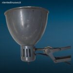 Lampada tecnica a snodo anni Sessanta in metallo con molle e staffa