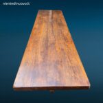 Grande tavolo rustico in legno di castagno massello lungo 3 metri