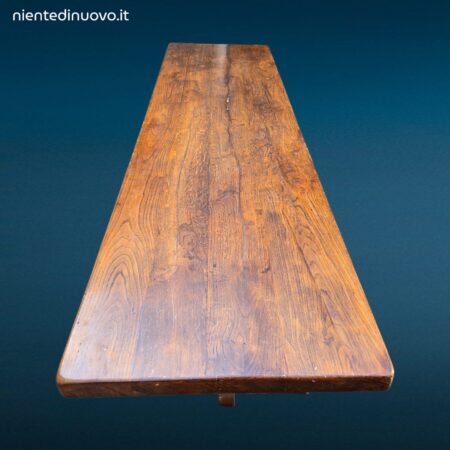 Grande tavolo rustico in legno di castagno massello lungo 3 metri