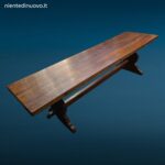 Grande tavolo rustico in legno di castagno massello lungo 3 metri