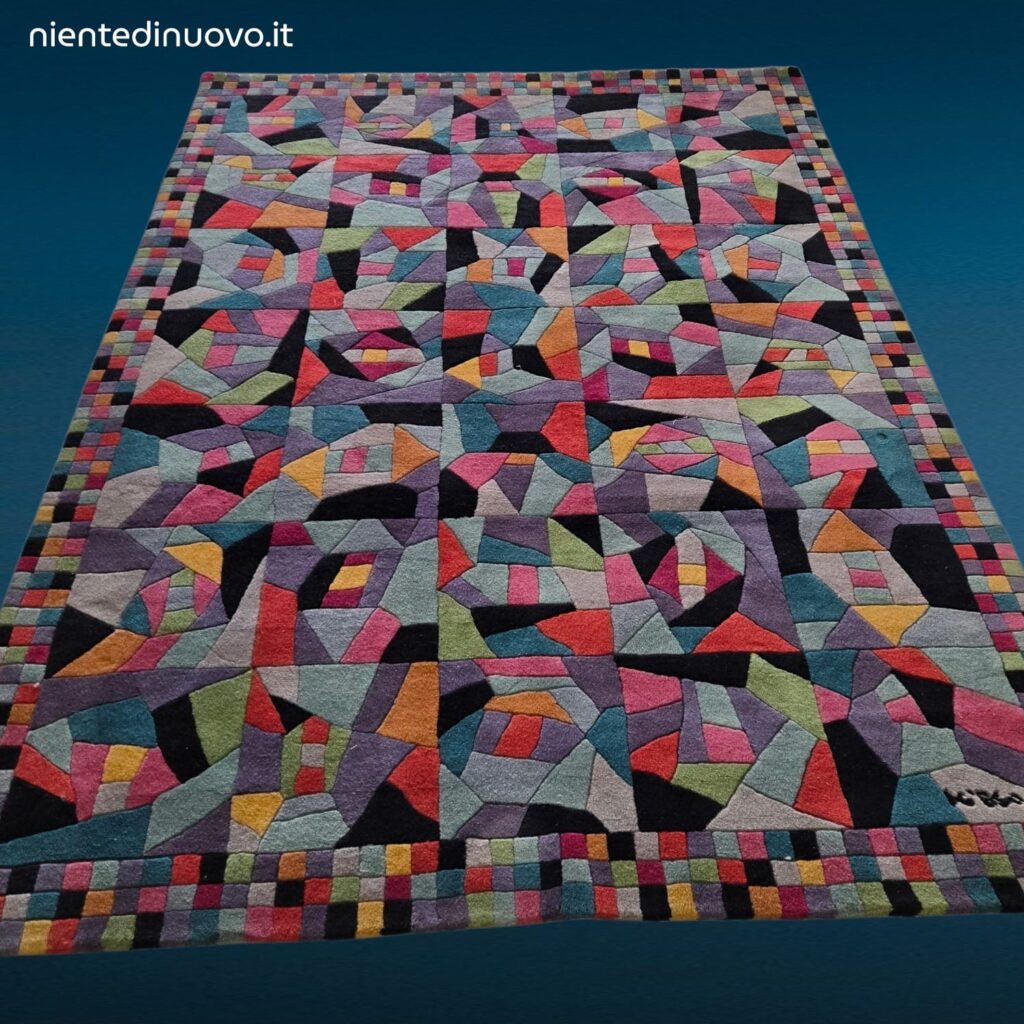 Tappeto Missoni Festival multicolore 170x240 in lana con lavorazione scolpita a formelle