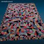 Tappeto Missoni Festival multicolore 170x240 in lana con lavorazione scolpita a formelle