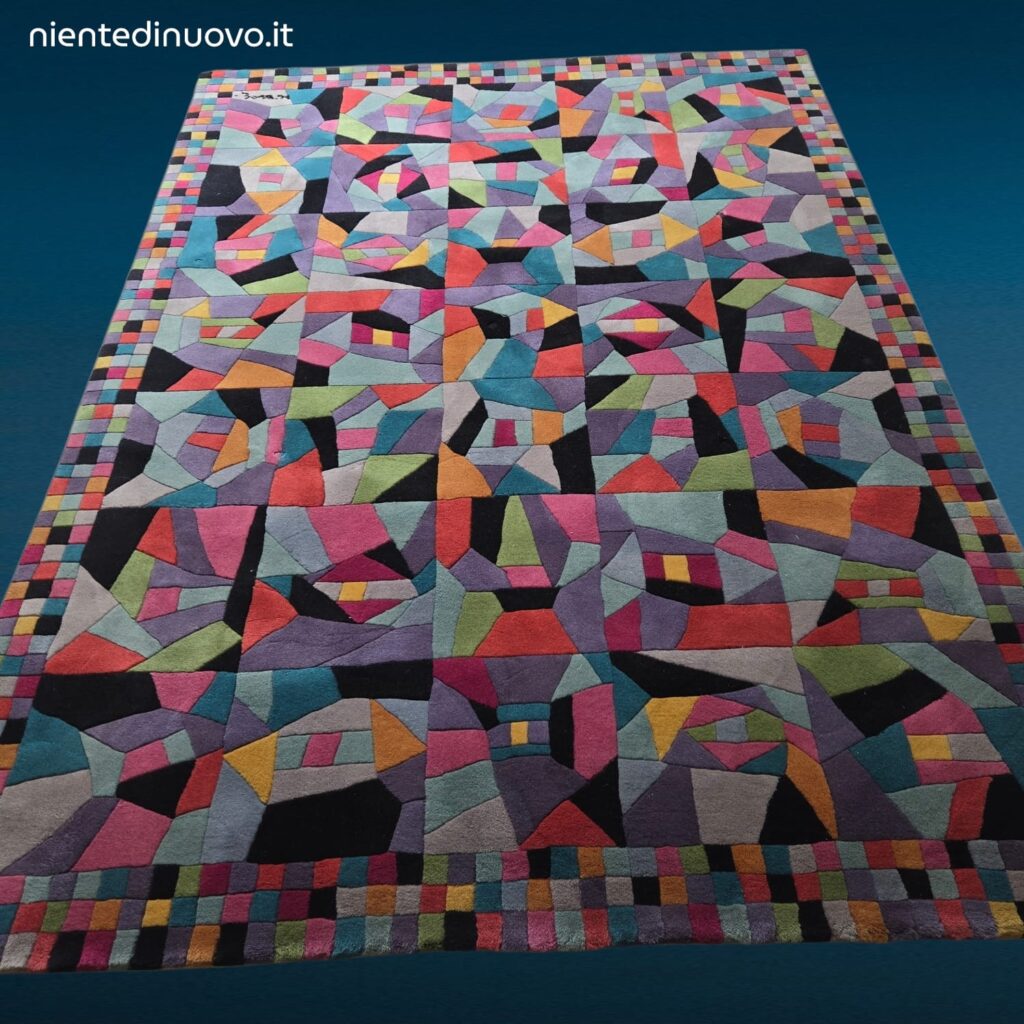 Tappeto Missoni Festival multicolore 170x240 in lana con lavorazione scolpita a formelle