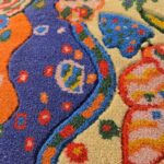 Tappeto Missoni Art Limited Edition 1993 multicolor numerato 2 su 100 in pura lana vergine.Missoni Limited Edition Rug 1993 40th Anniversary 2/100 – Tappeto Vintage Originale