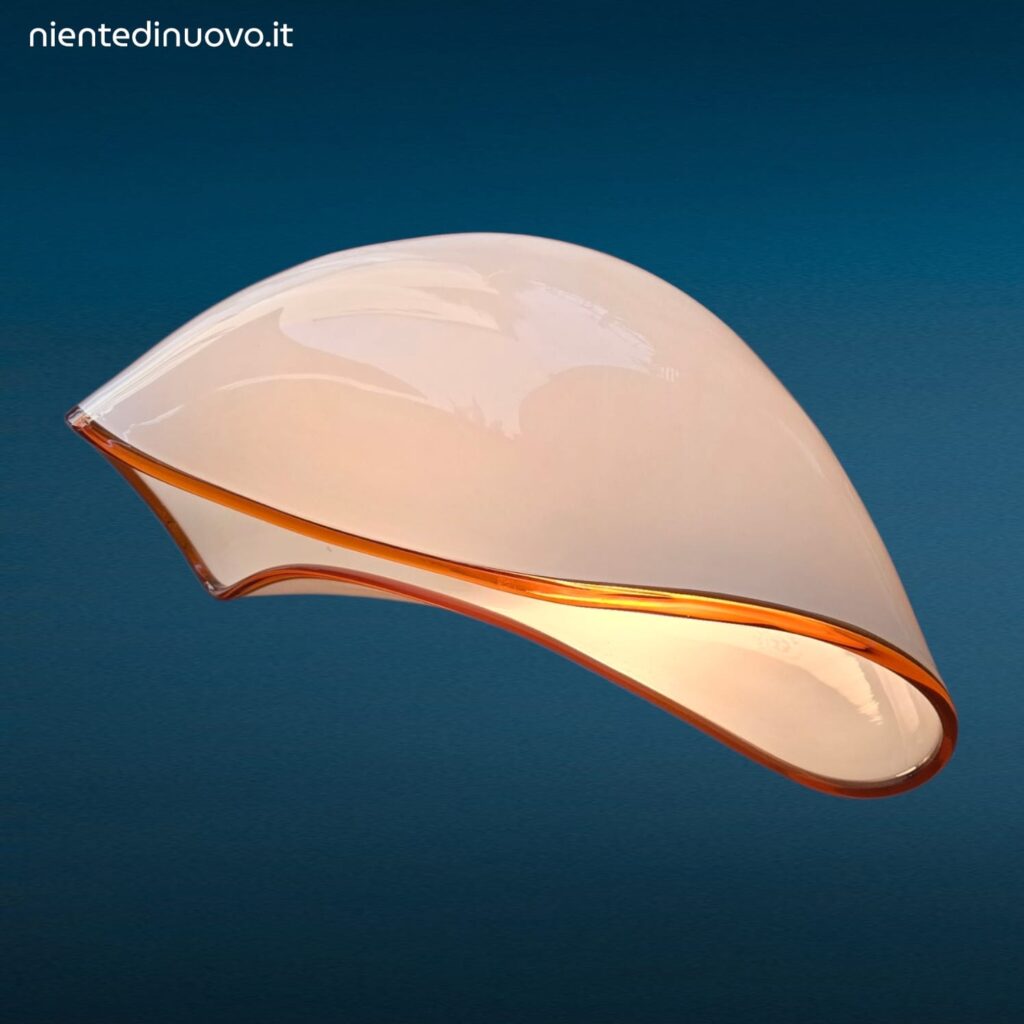 Lampada Orsea Vistosi in vetro opalino Murano anni 70