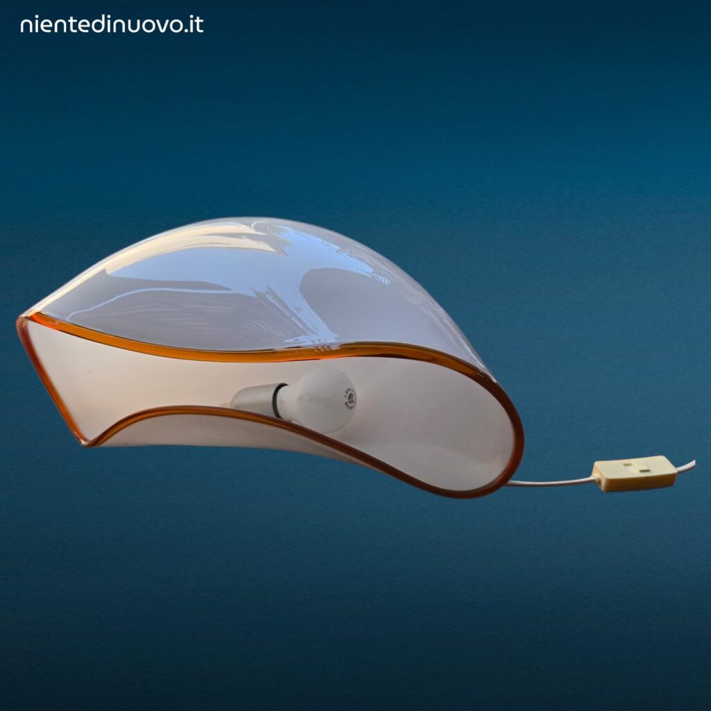 Lampada Orsea Vistosi in vetro opalino Murano anni 70