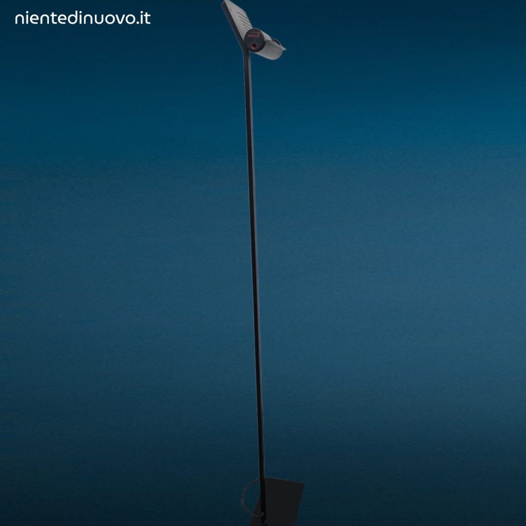 Lampada da terra vintage Stilnovo anni 80 con dimmer a rotella