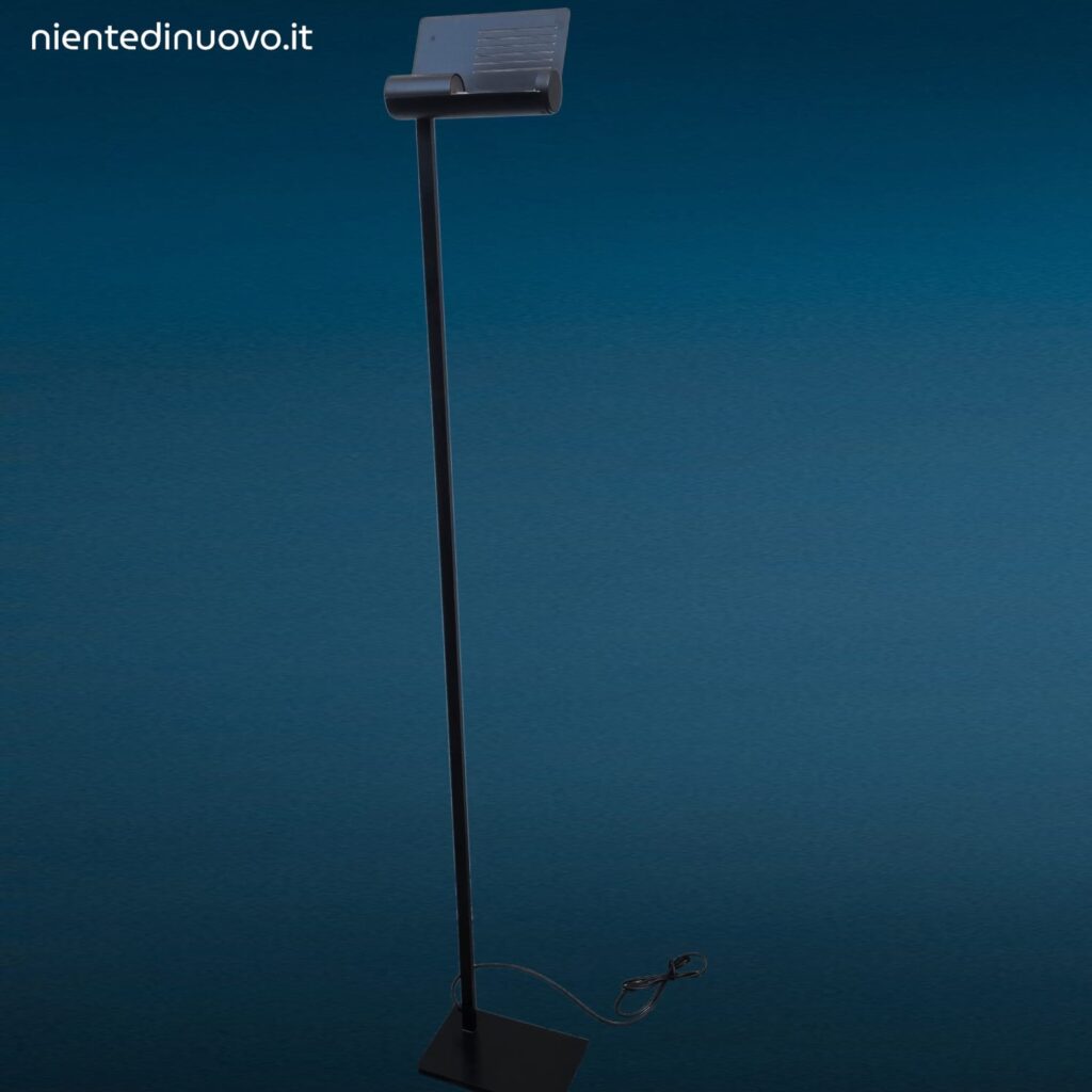 Lampada da terra vintage Stilnovo anni 80 con dimmer a rotella