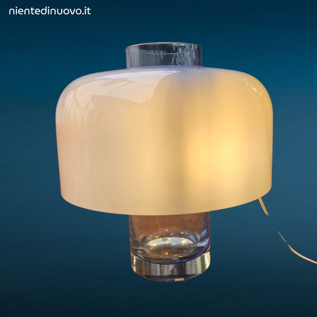 Lampada da tavolo vintage Mazzega LT226 in vetro di Murano disegnata da Carlo Nason