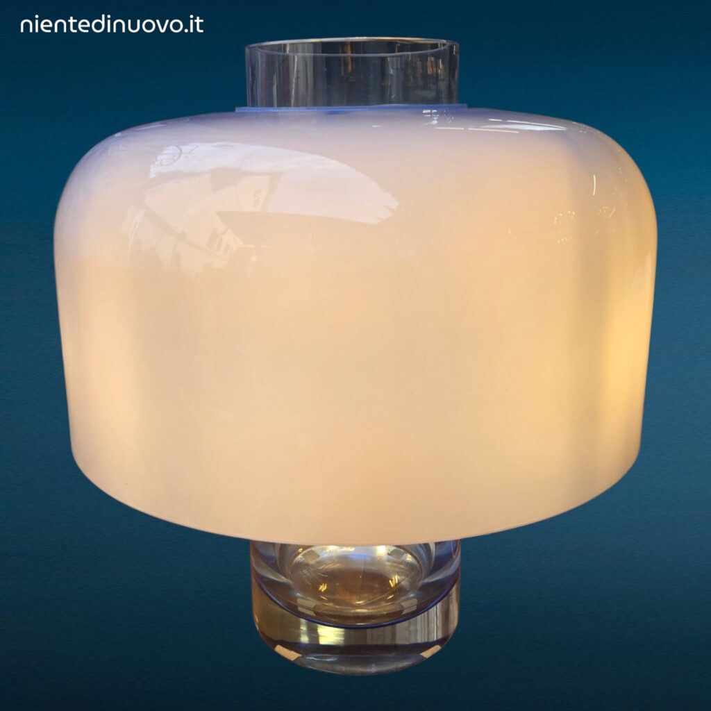 Lampada da tavolo vintage Mazzega LT226 in vetro di Murano disegnata da Carlo Nason