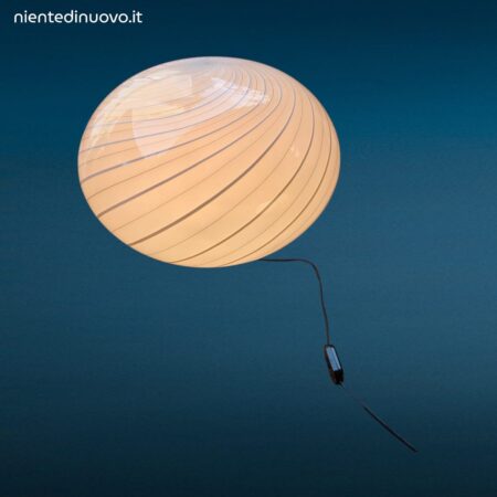 Lampada da appoggio in vetro di Murano a spirale anni 60 formato grande