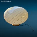 Lampada da appoggio in vetro di Murano a spirale anni 60 formato grande