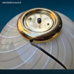 Lampada da appoggio in vetro di Murano a spirale anni 60 formato grande