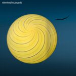 Lampada da appoggio in vetro di Murano a spirale anni 60 formato piccolo