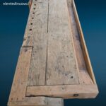 Tavolo da falegname in legno con due morse integrato per lavorazioni artigianali