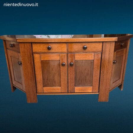 Credenza vintage anni 60 in noce disegnata da Silvio Coppola per Bernini