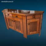 Credenza vintage anni 60 in noce disegnata da Silvio Coppola per Bernini