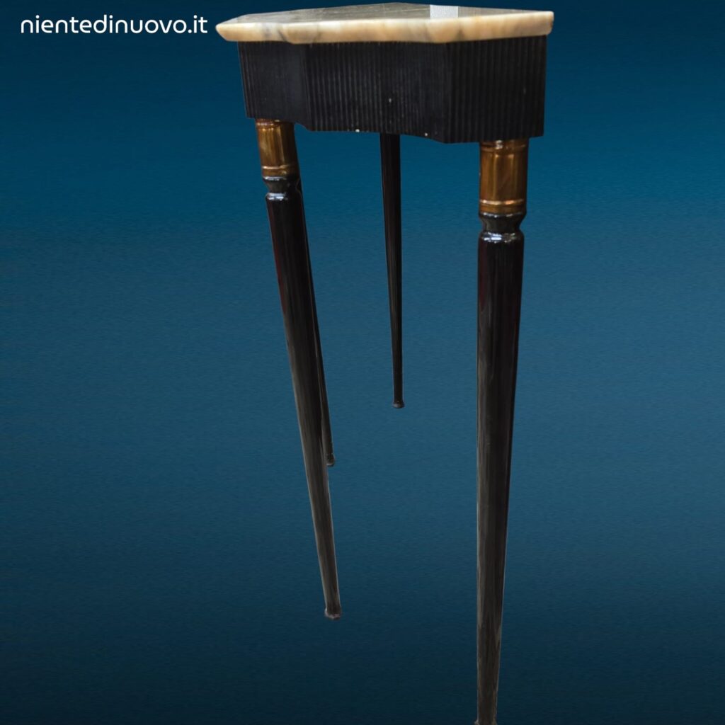 Consolle anni 50 con cassetto e piano in marmo