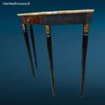 Consolle anni 50 con cassetto e piano in marmo