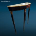 Consolle anni 50 con cassetto e piano in marmo