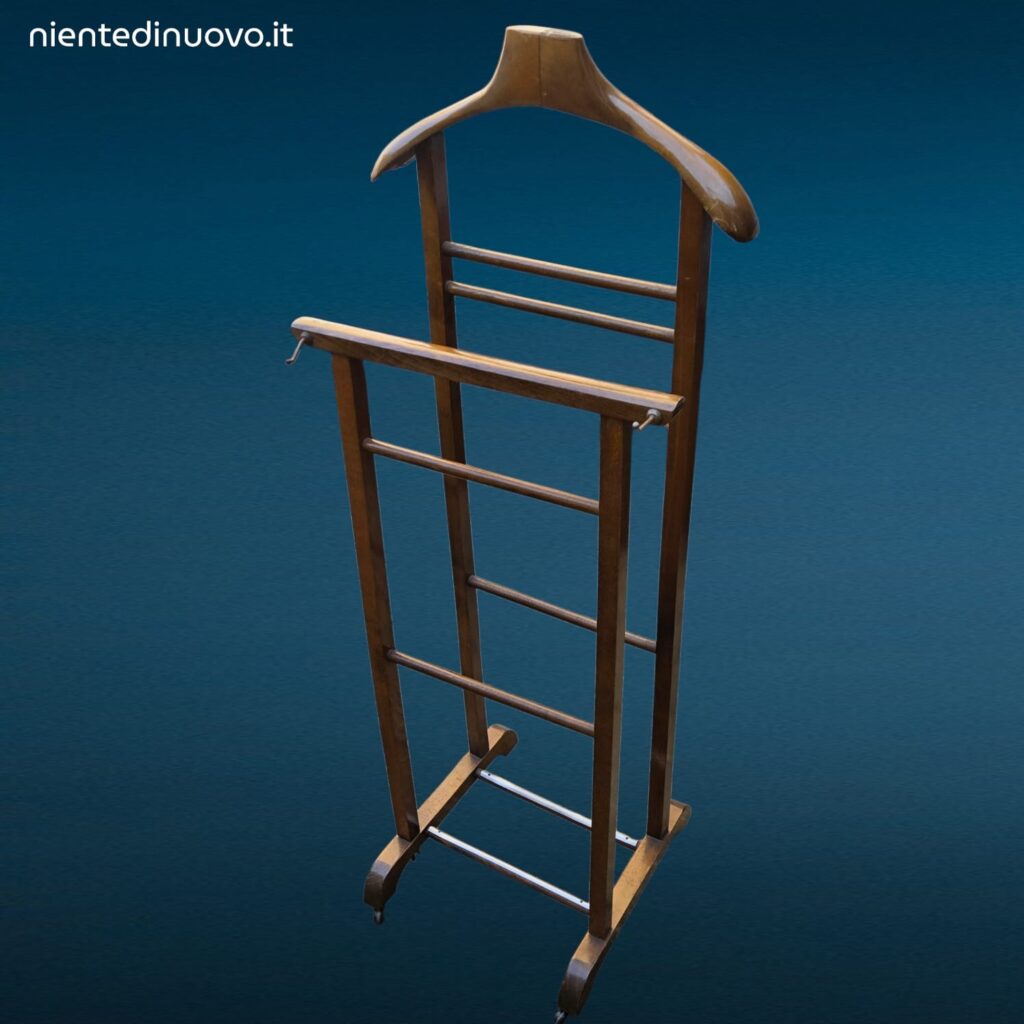 Servo muto vintage in legno anni 60 per abiti