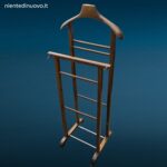 Servo muto vintage in legno anni 60 per abiti