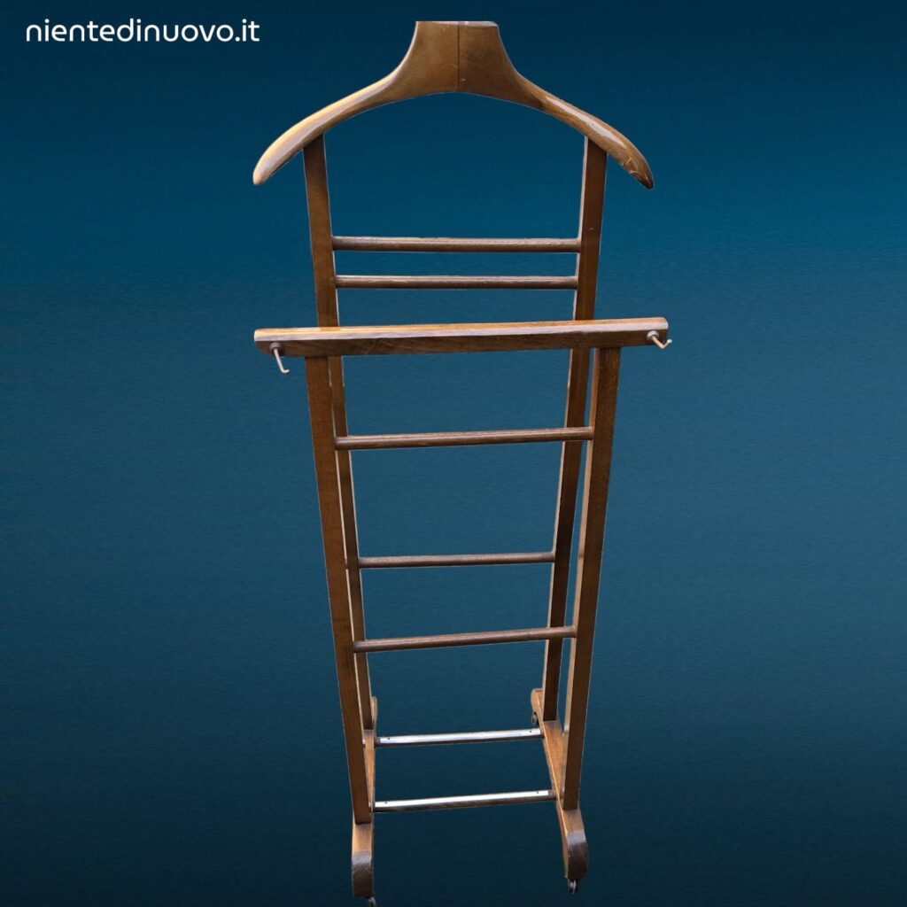 Servo muto vintage in legno anni 60 per abiti